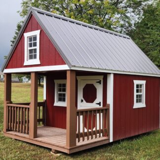 8' x 12' Barn Red Hideout Playhouse