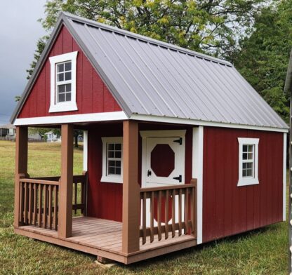8' x 12' Barn Red Hideout Playhouse