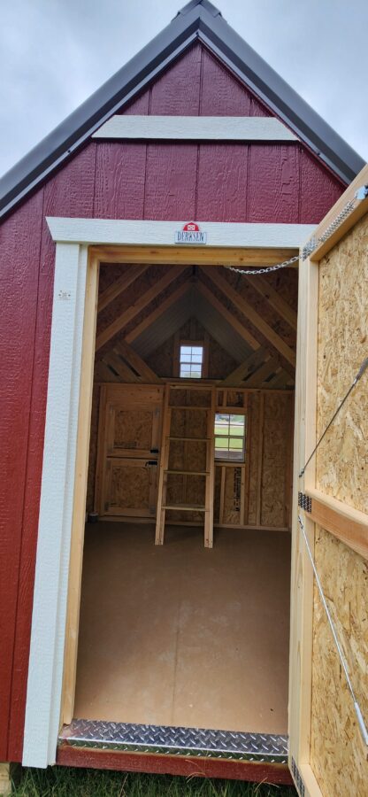 8' x 12' Barn Red Hideout Playhouse - Image 16