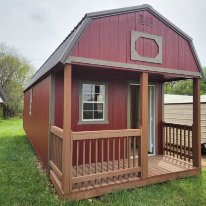 12' × 32' Red Lofted Barn Cabin - Image 11