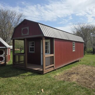 12' × 32' Red Lofted Barn Cabin
