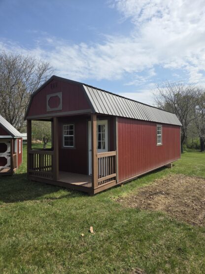 12' × 32' Red Lofted Barn Cabin